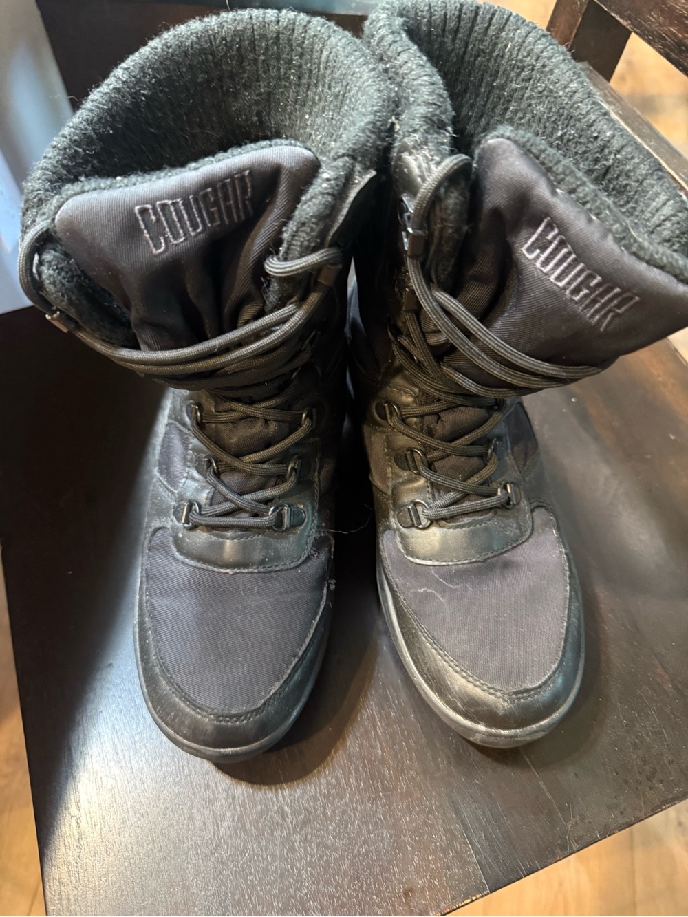 COUGAR women’s  Black Winter Boots - Insulated Lace-Up